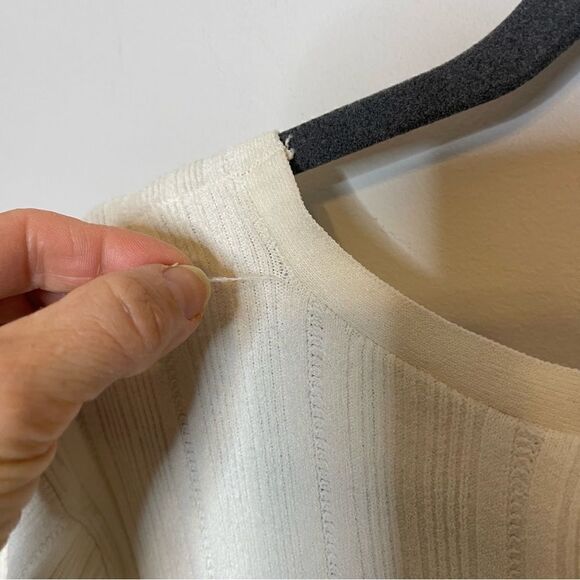 FRAME LAYERED WRAP TWIST FRONT LONG SLEEVE TOP SWEATER NWT LARGE - Picture 9 of 9